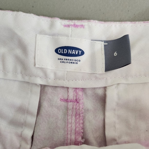 Old Navy Pineapple Print Pastel Preppy Chino Shorts, sz 6 - Picture 3 of 6
